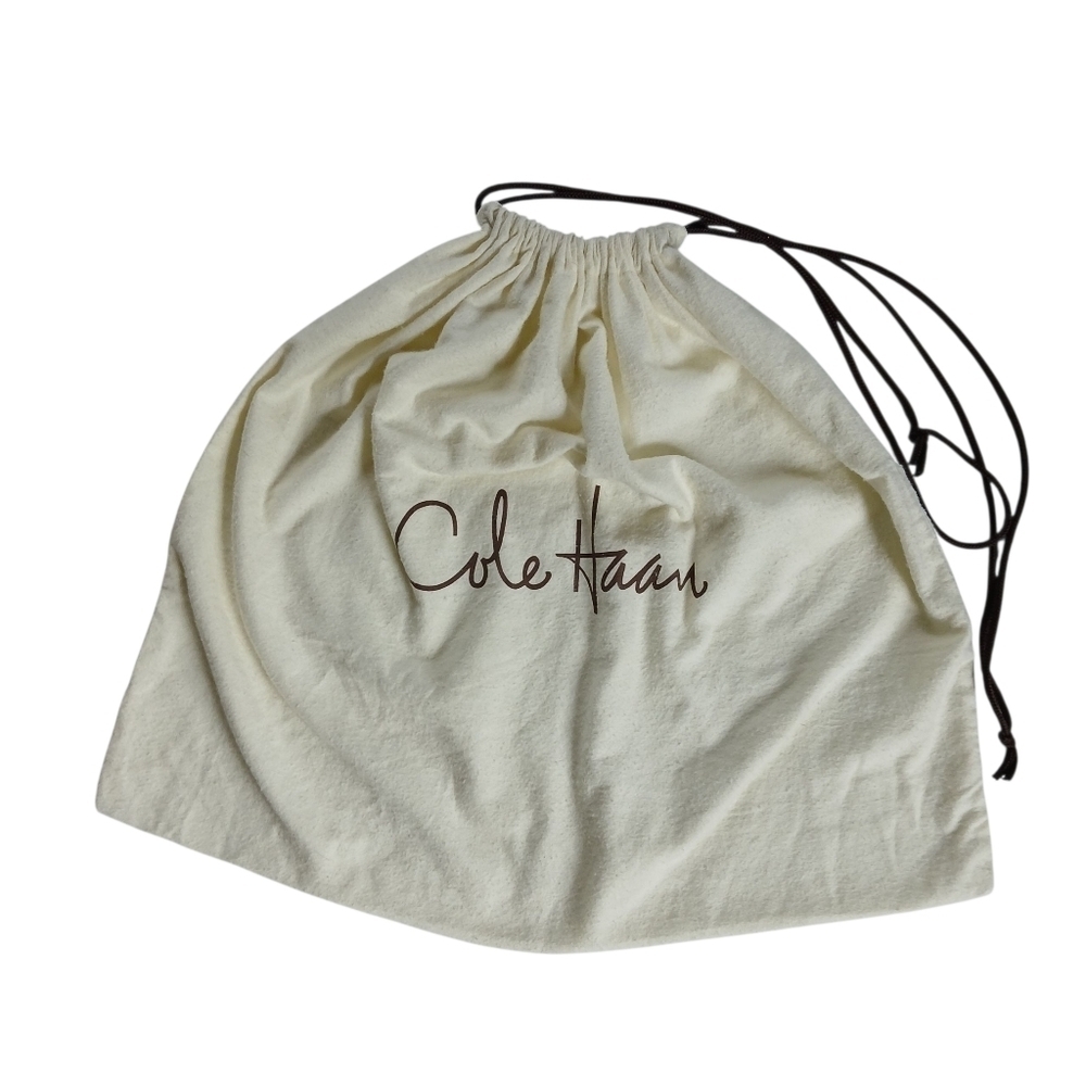 COLE HAAN Designer Bag Dust Cover Fleece Felt Tote Bag Drawstring Beige 18 x 14